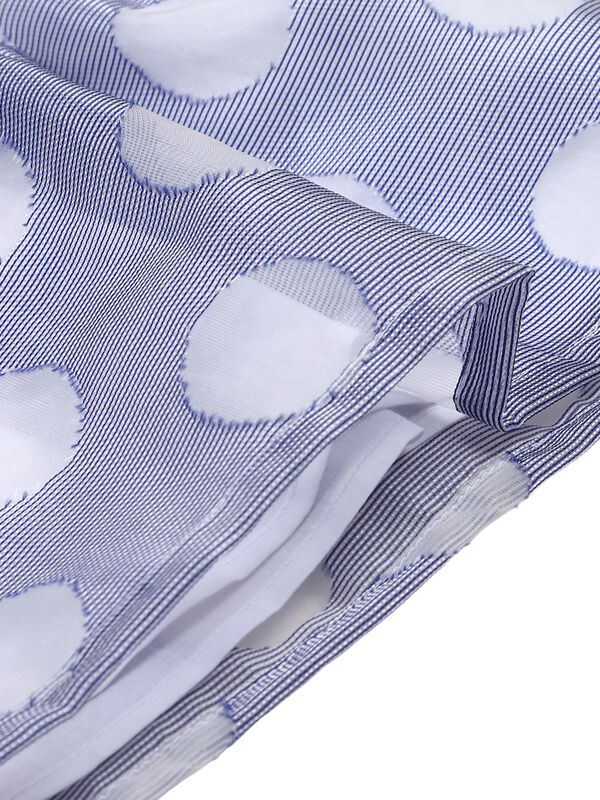 Girls White & Blue Short Sleeve Dress image number 3